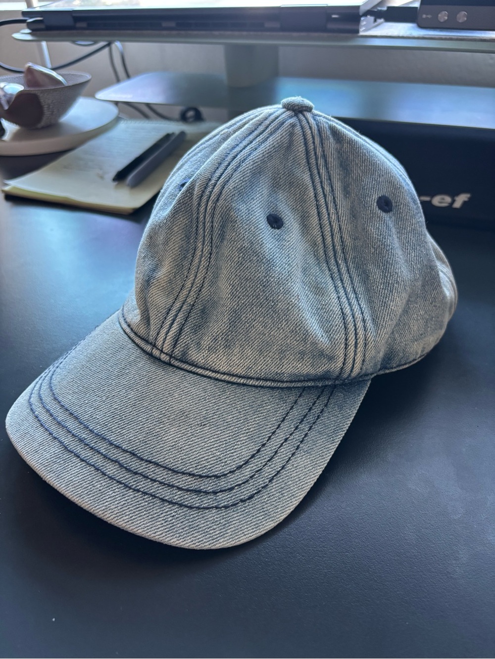 Light Wash Denim Baseball Cap